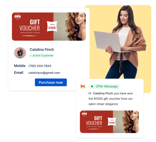 Online saleable vouchers