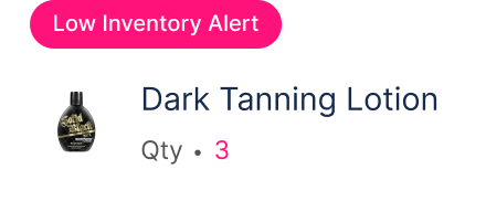 low inventory alert